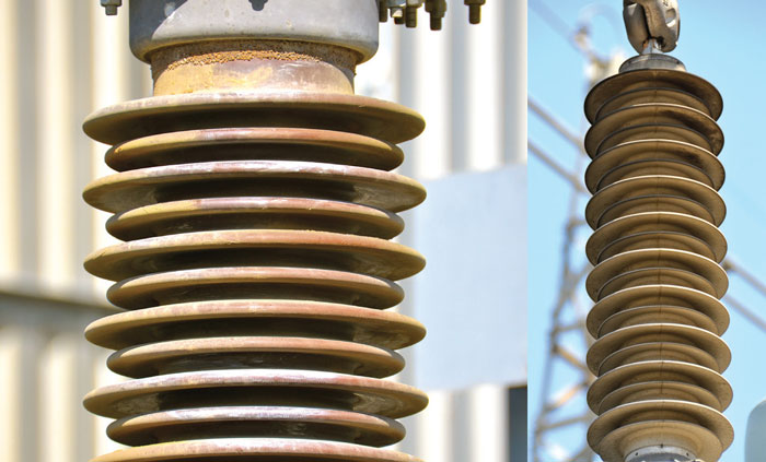 example21 example21 Greased porcelain breaker housing at Ascot 66/11 kV Substation in Cape Town shows high pollution loading. Pollution deposition on polymeric arrester at 132/66 kV Belhar Substation. insulator South African Utility Tested Insulator Performance example21