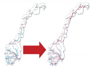 nor-2-300x219 nor-2-300x219 Red lines show 420 kV system currently and by the time upgrade is completed in 2030. re-dimensions insulation Norwegian Utility Re-Dimensioned Insulation in Voltage Upgrade Project nor 2 300x219