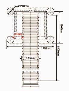 Topic-2-Oct-27-Weekly-26 Topic-2-Oct-27-Weekly-26 Fig. 6: Dimensions of ±500 kV DC voltage dividers at Jiangling and Longquan Converter Stations. HVDC Converter Station Resolving External Insulation Problems at HVDC Converter Stations Topic 2 Oct 27 Weekly 26