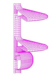 fig3-207x300 fig3-207x300 Fig 3: Element configuration on 34.5 kV composite insulator model. Distribution Electric Field & Voltage Distribution Along Non-Ceramic Insulators fig3 207x300
