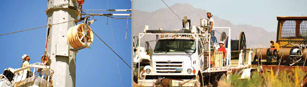 Stringing-of-overhead-ground-wire-and-installation-of-special-structures-to-protect-passing-highway Stringing-of-overhead-ground-wire-and-installation-of-special-structures-to-protect-passing-highway 500 kv 500 kV Line Allowed U.S. Utility to Compare Performance of Glass Insulators & Hardware Stringing of overhead ground wire and installation of special structures to protect passing highway