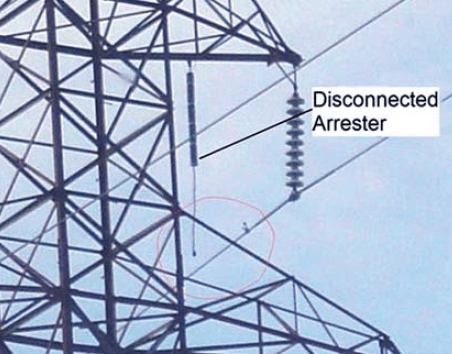 Screen-Shot-2017-07-21-at-13 Screen-Shot-2017-07-21-at-13 Fig. 4: Line arrester that disconnected arresters Past Experience at Canadian Utility with Surge Arresters on Transmission Lines Screen Shot 2017 07 21 at 13