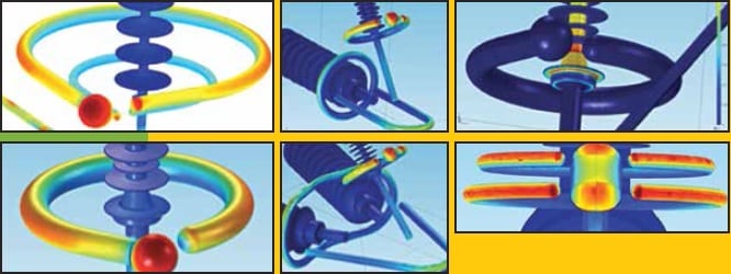 tpc1-fig5 tpc1-fig5 Fig. 5: Typical Comsol calculations for different designs of composite insulators. composite insulator Optimal Dimensioning of Grading Rings for Composite Insulators tpc1 fig5