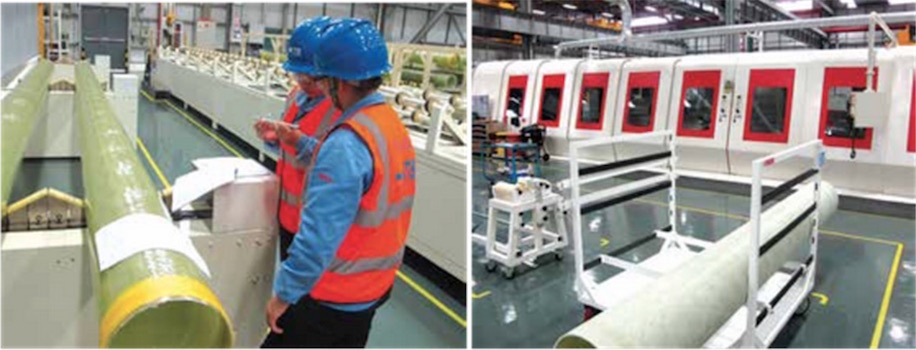 erhgfw erhgfw Tubes checked for dimensional accuracy after curing before being transferred to be trimmed and machined. new plant targets growing market for composite hollow core insulators New Plant Targets Growing Market for Composite Hollow Core Insulators erhgfw
