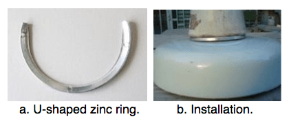 Screen-Shot-2016-05-27-at-11 Screen-Shot-2016-05-27-at-11 Fig. 12: Structure of U-shaped zinc ring and its installation. corrosion Corrosion of Disc Insulators on DC Lines in China Screen Shot 2016 05 27 at 11