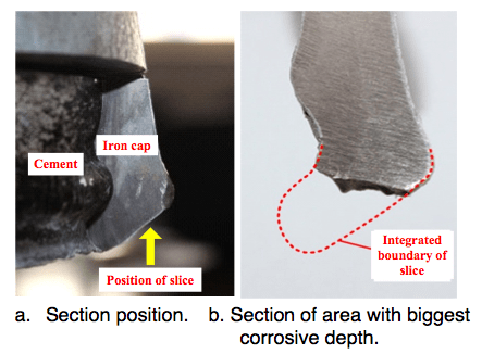 Screen-Shot-2016-05-27-at-11 Screen-Shot-2016-05-27-at-11 Fig. 13: Sections of iron cap without zinc ring. corrosion Corrosion of Disc Insulators on DC Lines in China Screen Shot 2016 05 27 at 11