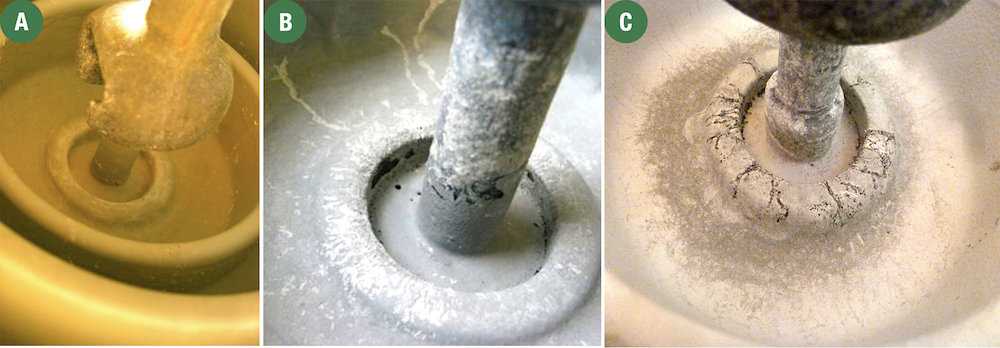 Different-erosion-levels Different-erosion-levels rtv silicone Coating Glass Insulators for Service in Severe Environments Different erosion levels