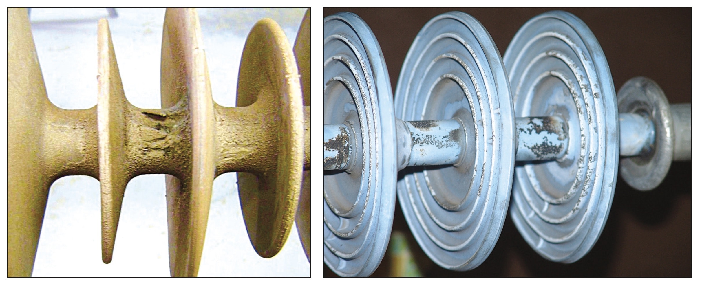 Examples-of-tracking-and-erosion-along-composite-insulators-in-high-pollution-service-areas Examples-of-tracking-and-erosion-along-composite-insulators-in-high-pollution-service-areas insulator failure Insulator Failures from Improper Selection Examples of tracking and erosion along composite insulators in high pollution service areas