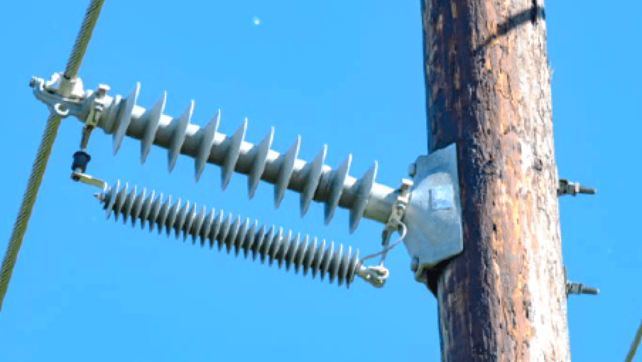 69-kV-line-with-static-wire-and-bottom-phase-arrester-only 69-kV-line-with-static-wire-and-bottom-phase-arrester-only Recommendations to Improve Application of Line Surge Arresters to be Presented at the 2019 INMR WORLD CONGRESS 69 kV line with static wire and bottom phase arrester only