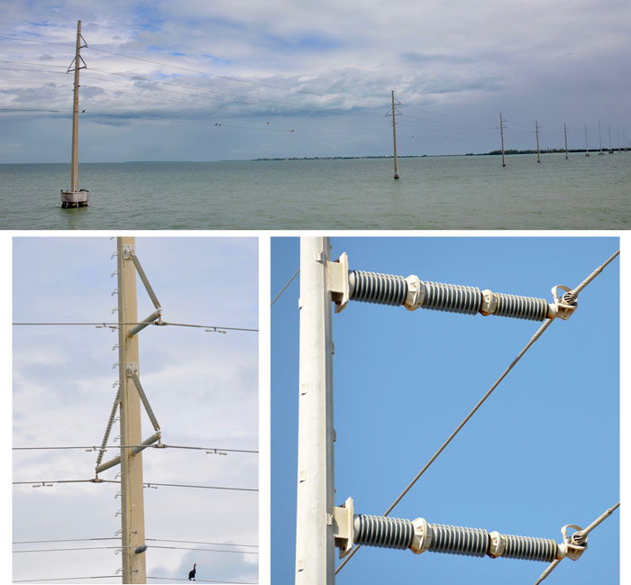 The 138 kV transmission line investigated as part of the contracted inspection program runs about 140 miles (200 km) and follows a highway linking south Florida with the Keys