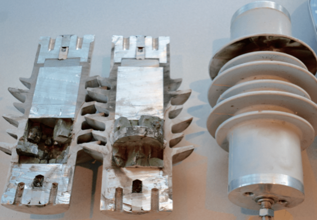 Inspection-identified-failed-surge-arrester-that-was-then-investigated-to-establish-root-cause Inspection-identified-failed-surge-arrester-that-was-then-investigated-to-establish-root-cause Asset Replacement Strategies in Ageing Grids: Periodic Maintenance versus Condition-Based Inspection identified failed surge arrester that was then investigated to establish root cause