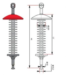 Fig. 13 Example of self-destructing indicator of composite insulator condition for 220 kV.