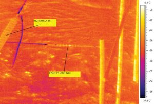 Thermal scan of power system junction from helicopter. Condition monitoring