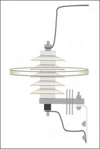 Fig84-201x300 Fig84-201x300 Figure 8: Barrier type WPD. arrester Wildlife Protective Devices for Arresters Fig84 201x300