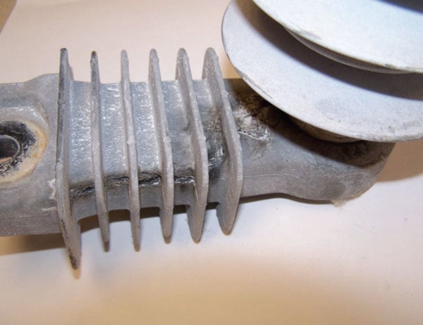 Class 1 arrester where disconnector operated and was not removed from the circuit for more than a year.