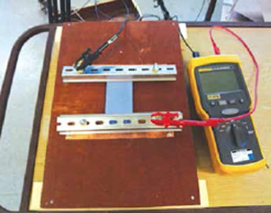 Fig. 7: Set-up for resistance measurements.
