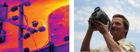 Infrared-camera-inspection Infrared-camera-inspection Infrared camera inspection (Photo: Courtesy FLIR). Combined ultraviolet, infrared and visible camera inspection. inspection line Comparing UV & IR Inspection of Lines & Substations Infrared camera inspection