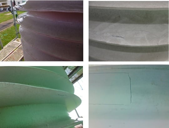 Degradation of 400 kV transformer insulation before coating. Degradation-of-400-kV-transformer Degradation-of-400-kV-transformer 400 kV transformer insulation before coating. rtv silicone coating Applying RTV Silicone Coatings to Restore Degraded Composite Housings Degradation of 400 kV transformer