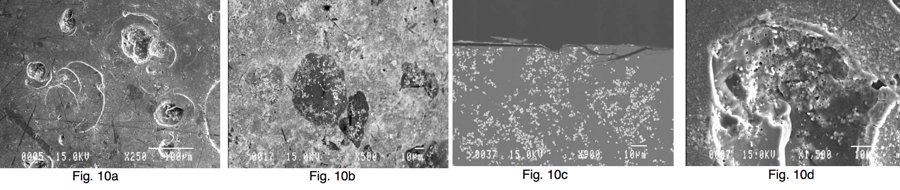 Screen-Shot-2017-06-30-at-14 Screen-Shot-2017-06-30-at-14 Fig. 10: SEM image of aged semi-conducting glaze showing craters and cracks in the surface (a) and a tin oxide rich layer seen as lighter areas (b). In a cross section of glaze, surface cracks can be seen (c). In the cracked areas, small holes could be found and tin oxide particles seemed to have been removed from them. These holes have a connection to surface (d). semi-conducting glaze Performance & Ageing of Semi-Conducting Glaze Porcelain Insulators Screen Shot 2017 06 30 at 14