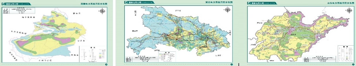 Pollution map for different regions of China