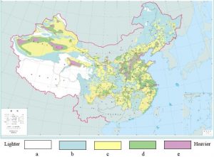 SGCC pollution distribution map (2011).