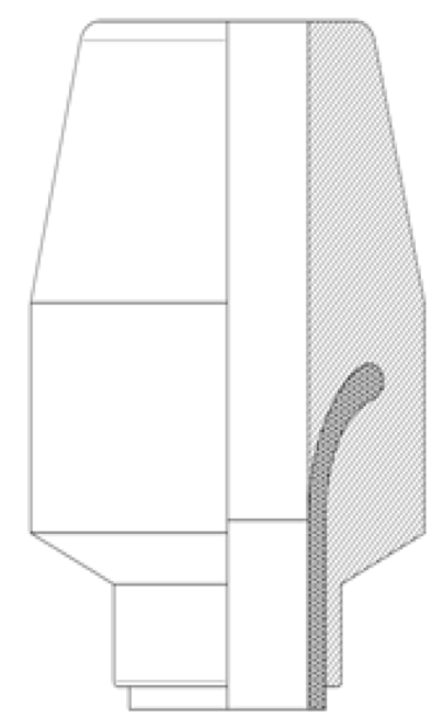 Fig. 2: Example of stress cone with integrated semi-conductive deflector for outdoor termination.