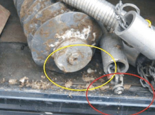 Broken disconnector and fixture.