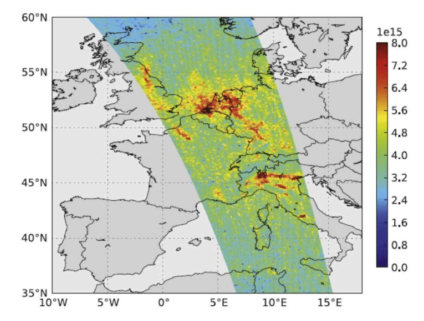 Screen-Shot-2016-06-02-at-4 Screen-Shot-2016-06-02-at-4 Fig. 15: Typical swath of OMI coverage for NO2 concentration on Sept. 12, 2006, a day with few clouds. Ground pixels are 13x12 km. selecting insulators using satellite measurements of air pollution Selecting Insulators Using Satellite Measurements of Air Pollution Screen Shot 2016 06 02 at 4