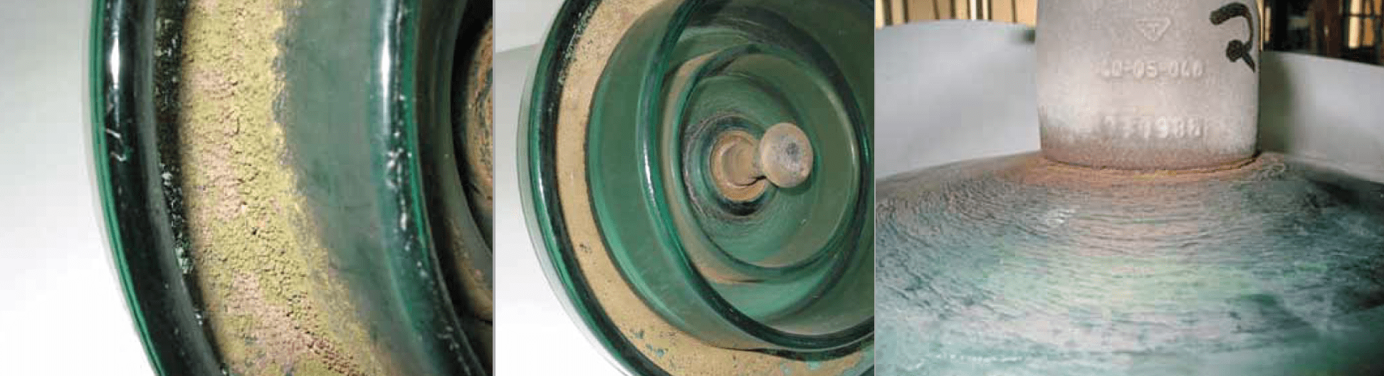 Pollution observed in Brazil after 25 years service at ±600 kV DC. ESDD = 0.4 mg/cm2; NSDD = 2 mg/cm2