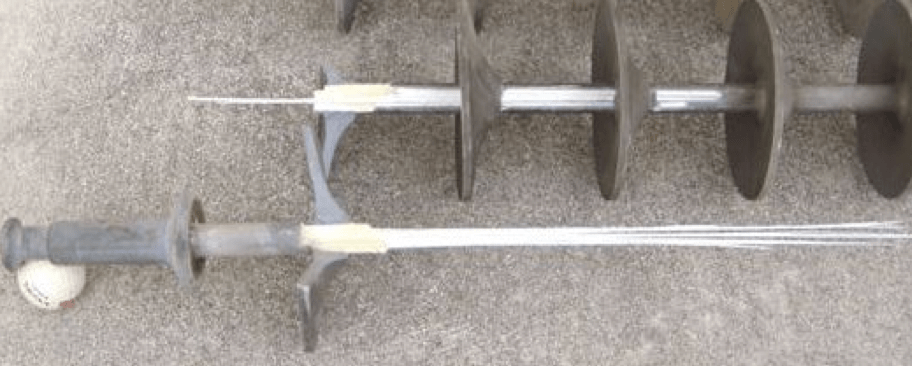 Fig. 6: Brittle fracture leading to mechanical failure of composite insulator.