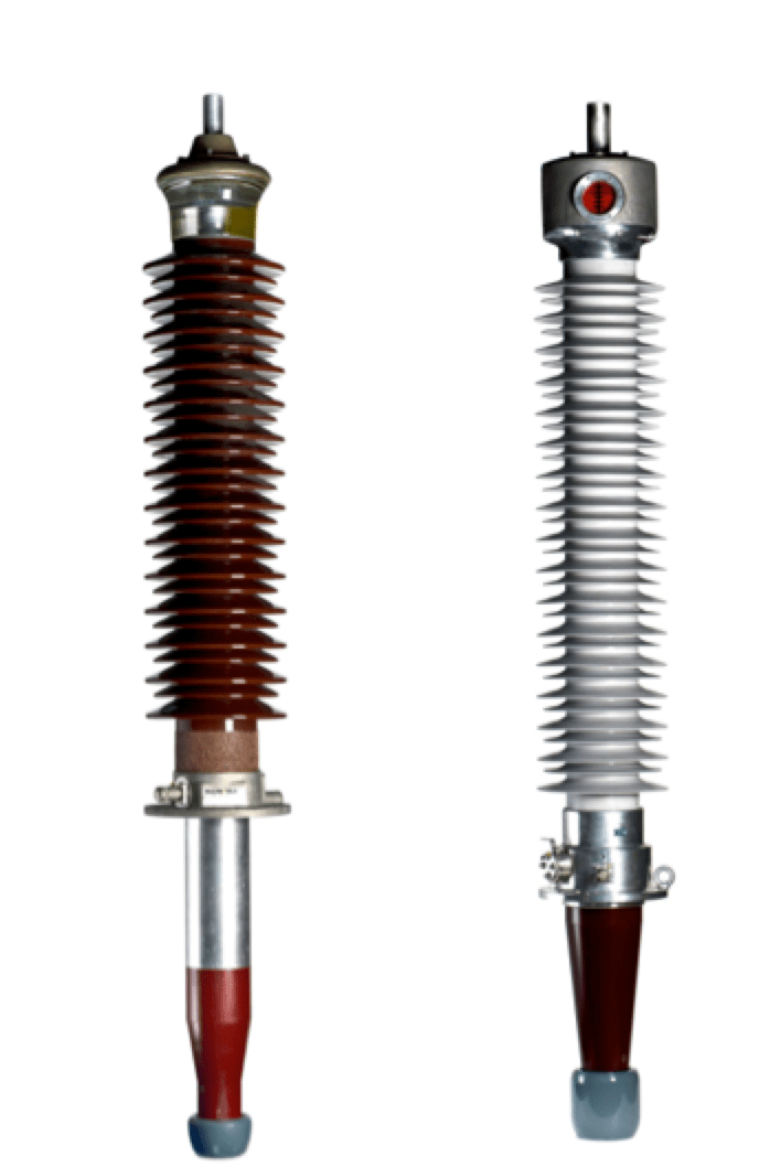 OIP-AC-bushing-equipped-with-porcelain-and-composite-insulator OIP-AC-bushing-equipped-with-porcelain-and-composite-insulator Fig. 4: OIP AC bushing equipped with porcelain and composite insulator safety Optimizing Safety of HV & UHV Bushings OIP AC bushing equipped with porcelain and composite insulator