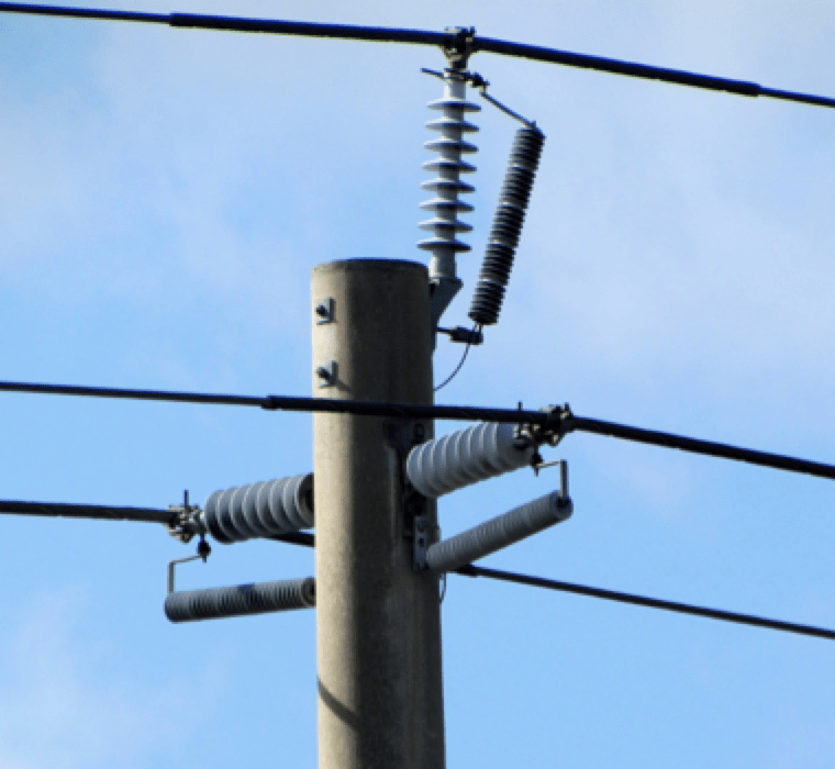 Fig. 5: Compact 69 kV line has every phase on all towers protected.