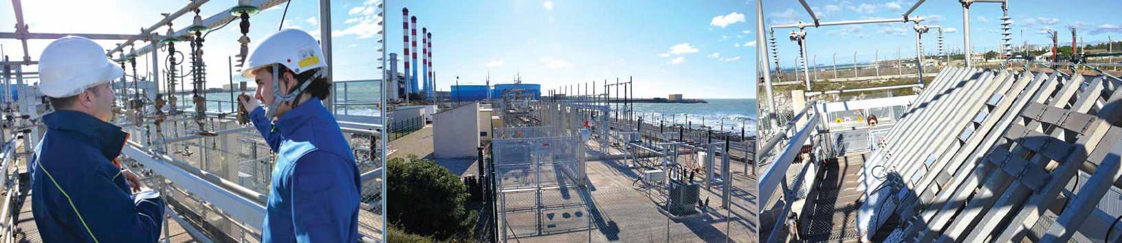Area devoted to testing weathering of insulation material slabs, exposed to heavy pollution and UV.