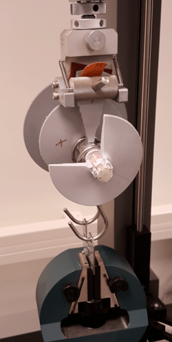 Fig. 20: Standard tensile test machine utilized for pull-off test.